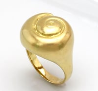 Image 1 of Bold Snail Shell Ring 18k 