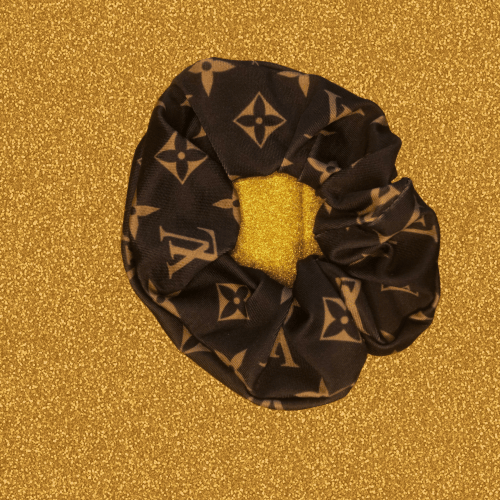 Image of Brown Lv inspired scrunchie 