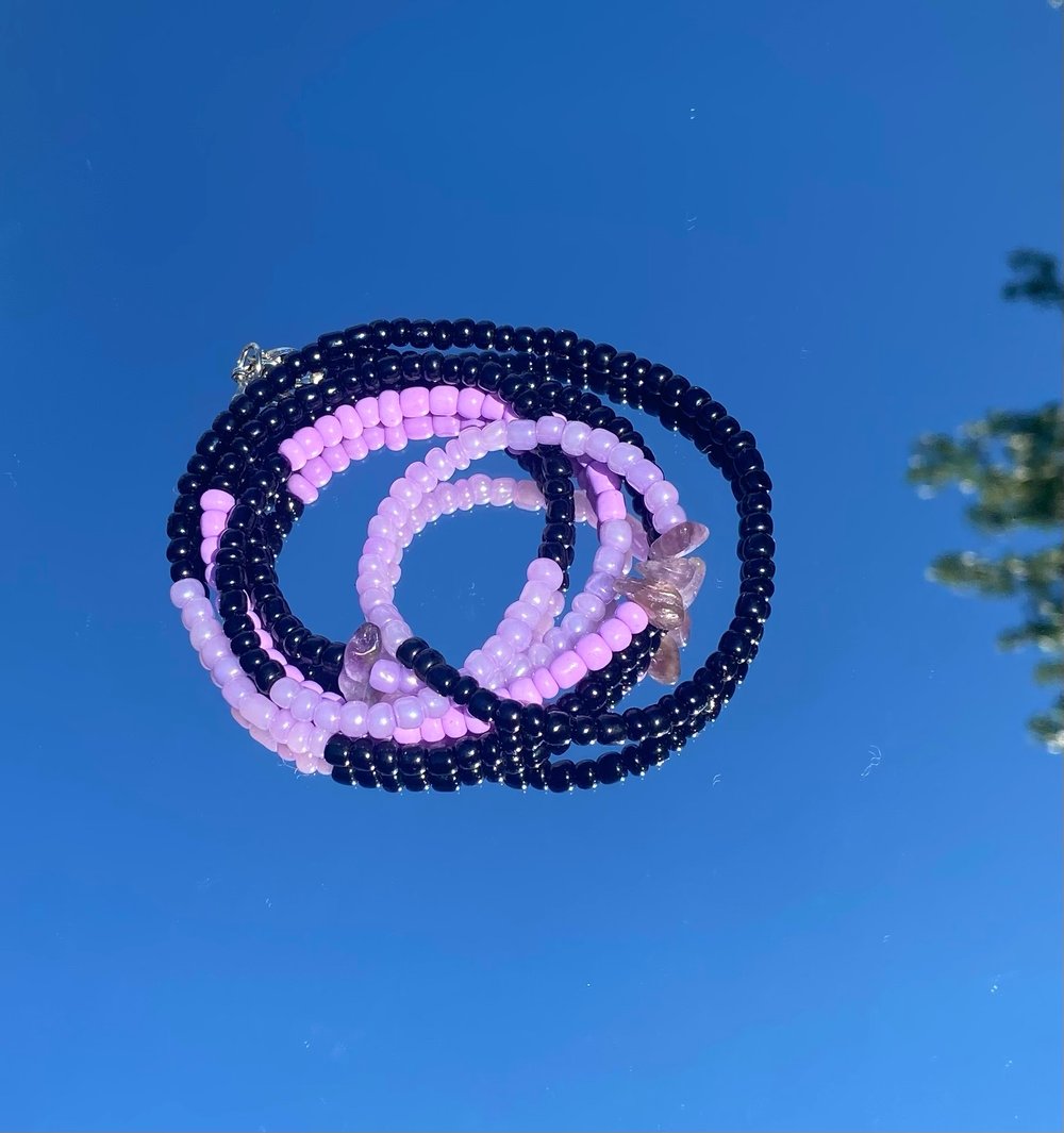 Image of “Violet Snake“ Waist Bead