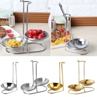 Image 13 of Kitchen Accessories Vertical Single/Double Ladle Spoon Utensil Rack Soup Spoon Rest Stand 
