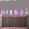 Autumn Leaves Wall Decal M003 Stickers Babys Nursery Cot Room Girl Boy