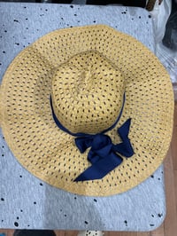 Image 1 of sun hat with bow