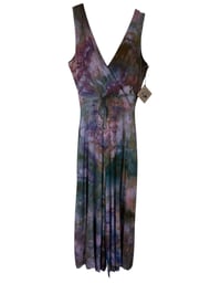 Image 3 of S Jersey Knit Wide Leg Pocket Surplice Jumpsuit in Earthy Watercolor