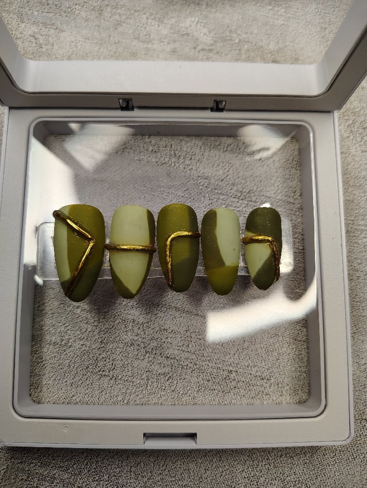 Image of Olive Matte + Gold Frame Set
