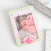 Image 1 of strawberry matcha photocard holder