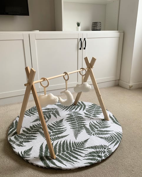 Image of Natural fern padded play mat