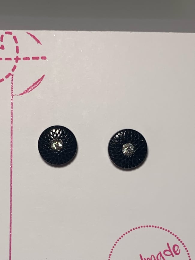 Dark medallion earrings