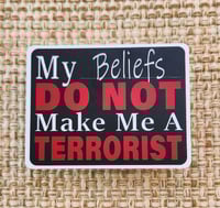 Image 3 of Not A Terrorist Sticker