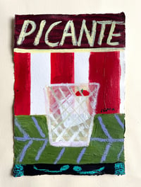 Picante on green and lilac