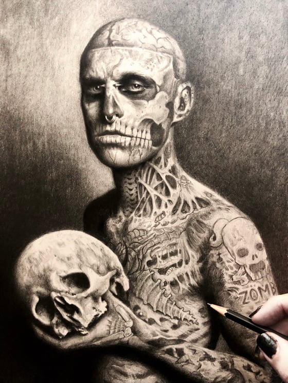 Image of ''ZOMBIE BOY' - 30 x 29” - ARTIST’S PROOF - DELUXE MUSEUM ARCHIVAL PRINT 