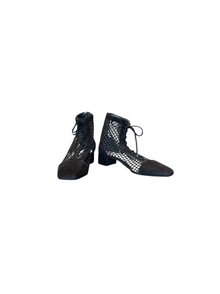 Image of Christian Dior Size 40 Lace Up Boots 674-4439