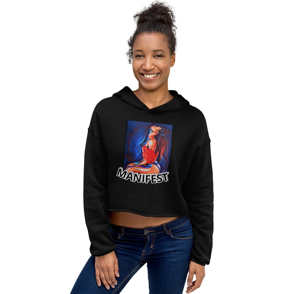 Image of "Manifest" Crop Hoodie