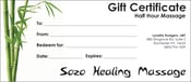 Image of Half Hour Massage Gift Certificate