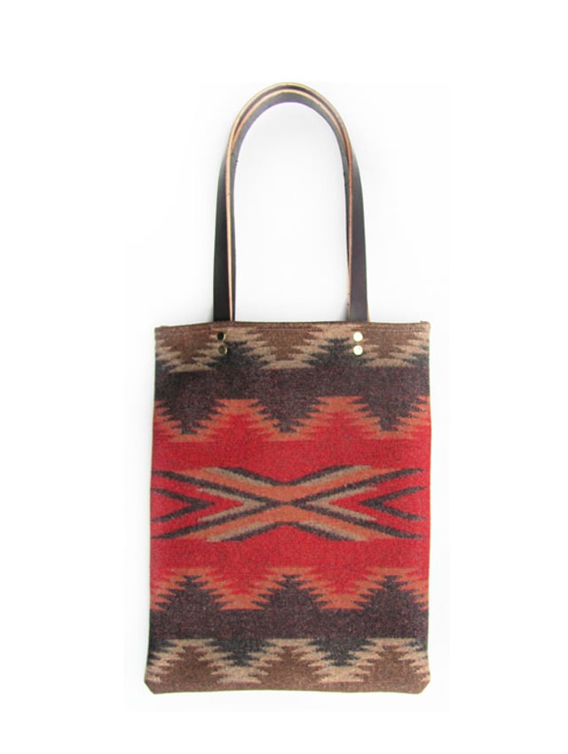 Image of Red Chinle Southwestern Pendleton Wool Tote