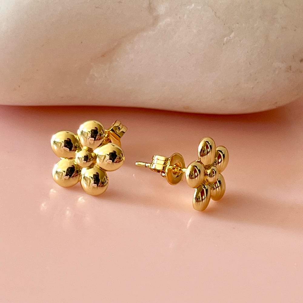Image of Flower Studs - Gold
