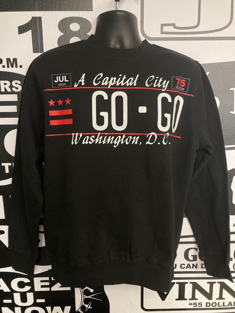 Image of "A Capital City GO-GO" Black Crewneck Sweatshirt
