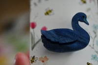 Image 2 of Blue swan mini brooch 
