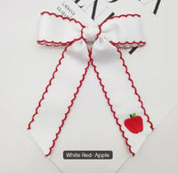 Image 5 of Moonstitch embroidered bow