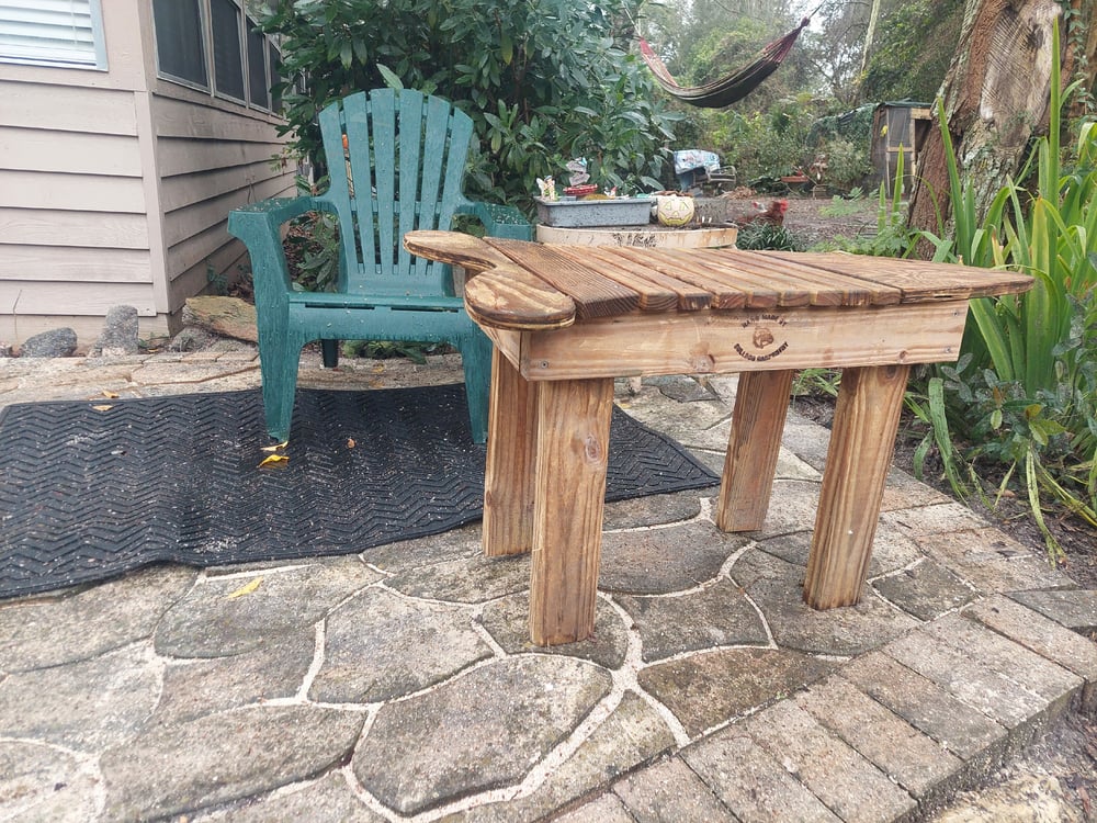 Image of Wooden Fish Table 