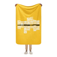 Image 3 of Detroit Streets Mustard Sherpa blanket