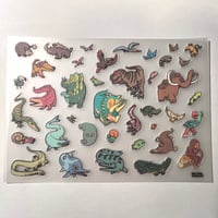 Image 2 of Mesozoic+Cenozoic Creatures Sticker Sheet copy