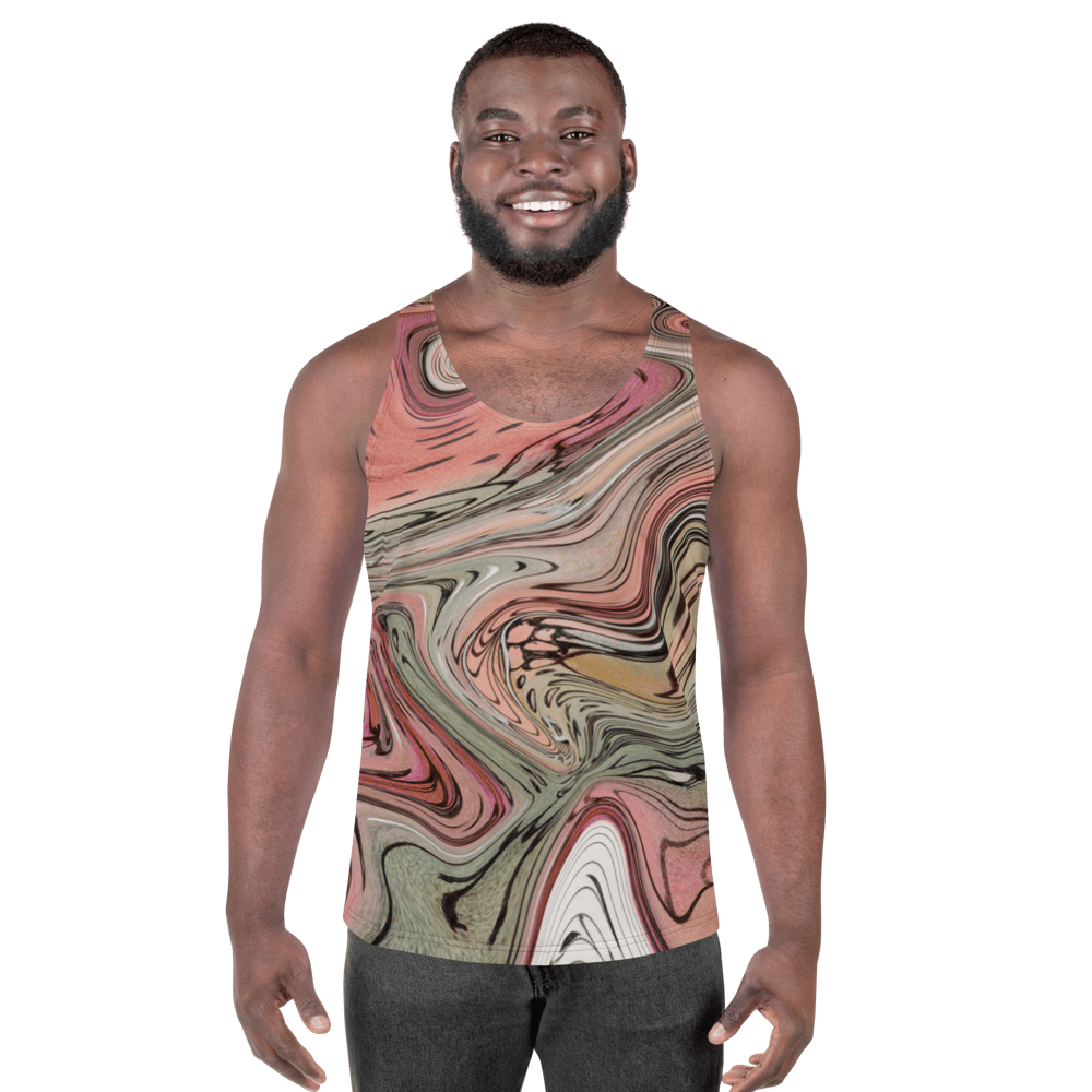 Image of The Happy Man Psychedelic Art Space Unisex Tank Top