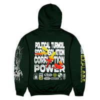 Image 2 of “Welcome to Neo Tokyo Hoodie” Forest Green Hoodie