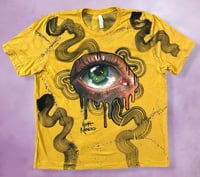 Image 1 of “WAVY EYE” CUSTOM PAINTED T-SHIRT 2XL