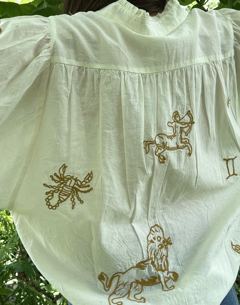 Image of Blouse Bohème "ZODIAQUE" Crème / Brodé T.U.