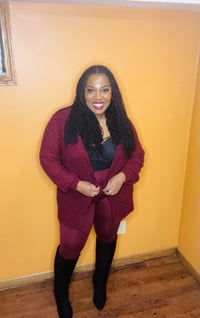 DIVA Cardigan - BURGANDY