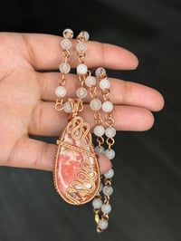 Image 2 of Rhodochrosite X Rose Quartz Necklace