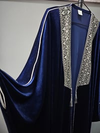 Image 11 of Tatreeze Velvet Abaya Green/Red/Navy (Made in Jordan) copy