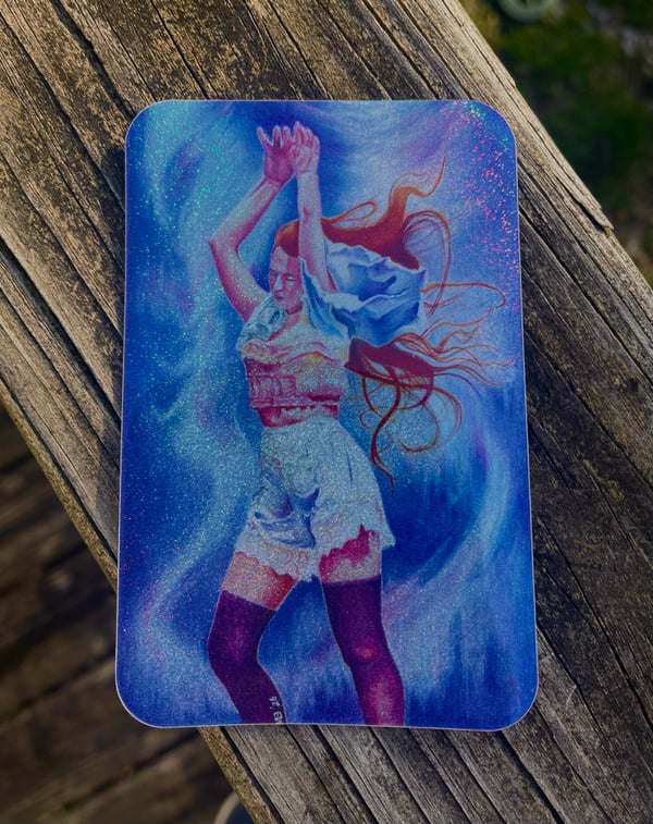 Image of “Sympathy Magic” Glitter sticker 