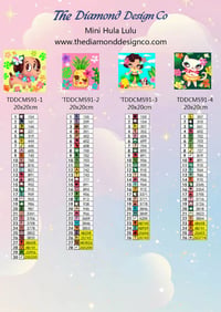 Image 4 of Hula Lulu Mini Diamond Painting Kit by Miss Fluff