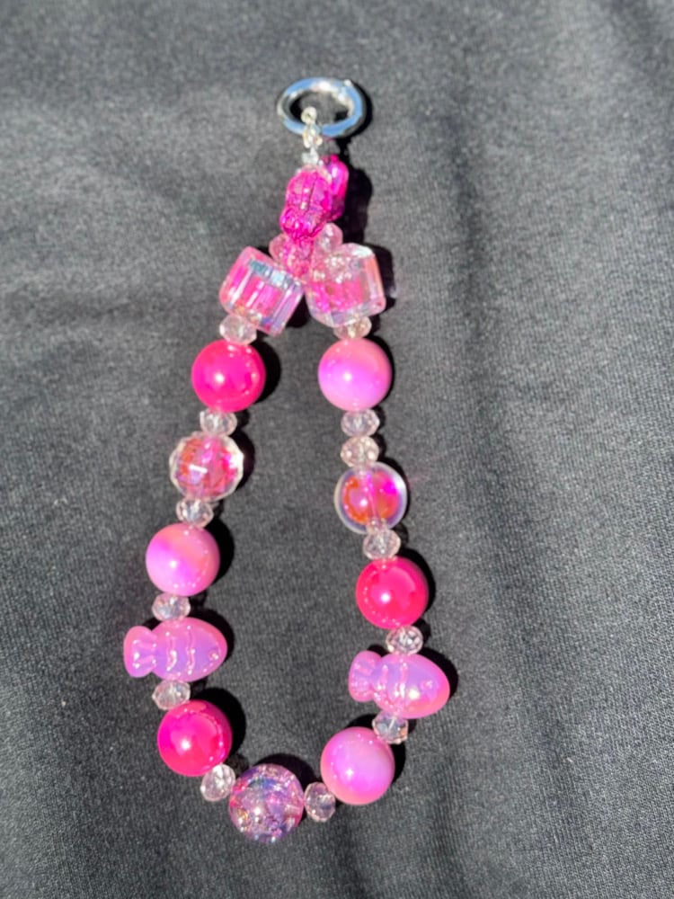 Image of Luminous Pink Bag Charm - Hot Pink 
