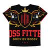 BossFitted Black and Red Youth crew neck t-shirt