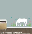 Horse in the Field Wall Decal Sticker M011 Girls Theme Bedroom Decor