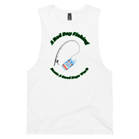 Image 3 of A Bad Day Fishing Men’s drop arm tank top