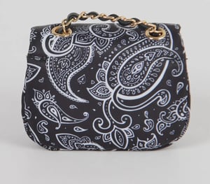 Navy Bandana Print Mini Cross Body Bag