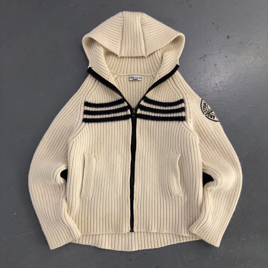 Image of AW 2005 Stone Island Heavyweight Wool zip up, size small