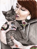 Image of Original: "Cats and Tatts" Hand Drawn Illustration