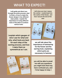 Image 2 of Pre-Recorded Flower Earring Making Class