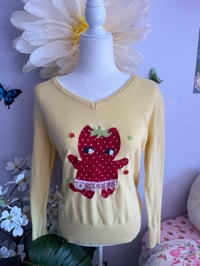 Image 2 of Strawberry Baby Kitty Top 🍓🐱♡ (M)