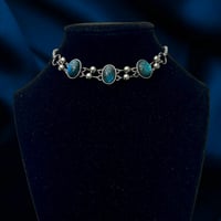 Image 2 of Blue Scarab Choker