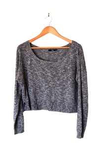 Image of Grey Cropped Knit
