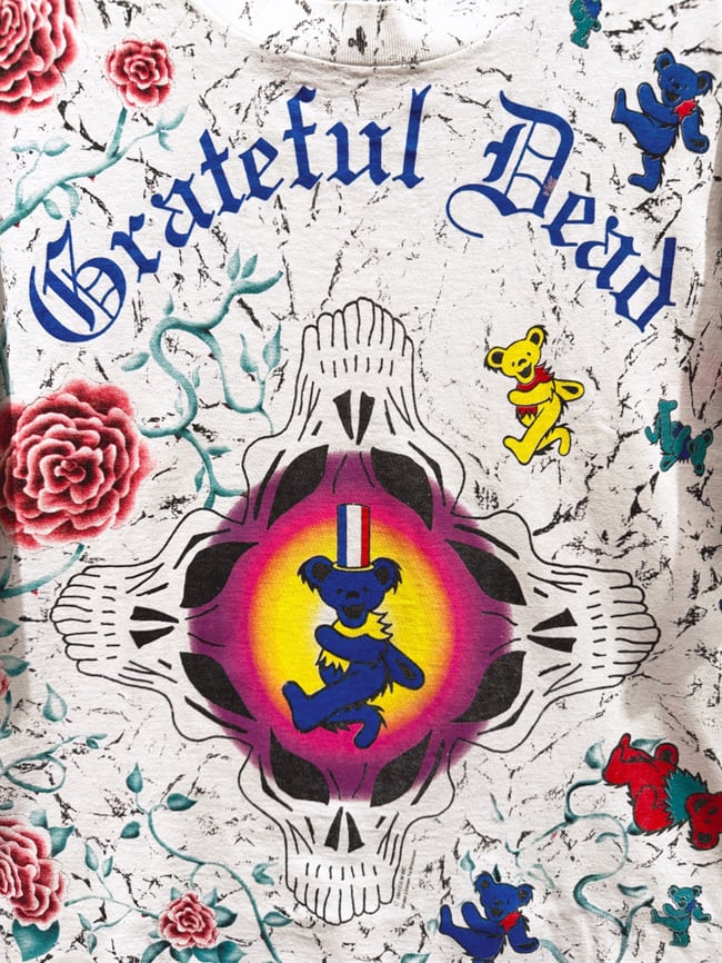Grateful Dead 1991 All Over Print T-Shirt - Size L