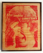 Image of After Laughter Comes Tears Red on Wood