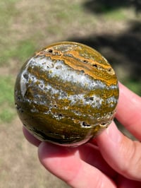 Image 9 of Ocean Jasper Laced With Druzy Quartz Sphere #2833