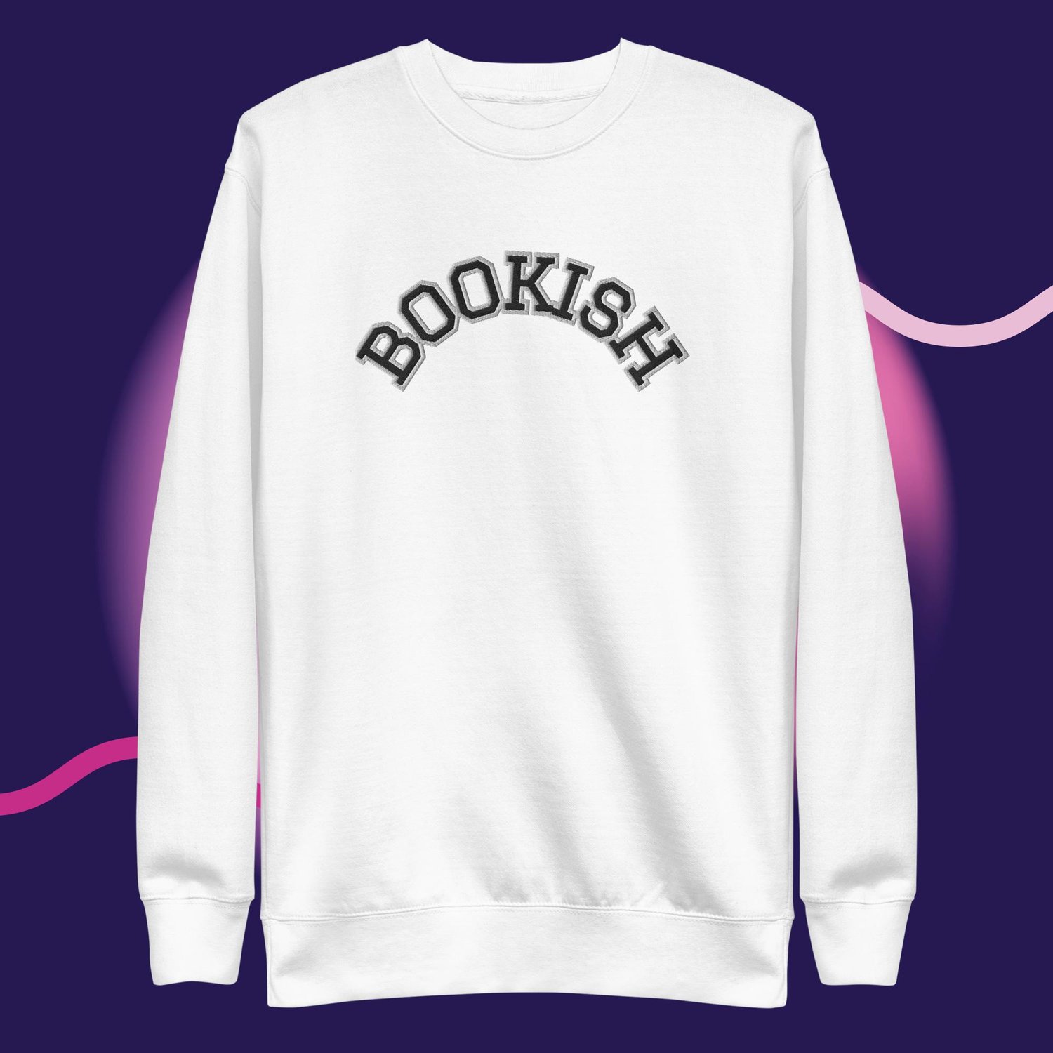 Image of Bookish Embroidery Unisex Premium Sweatshirt