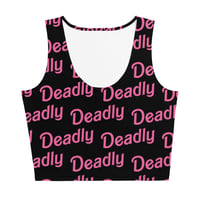 Image 1 of Crop Top “Deadly Barbz” (Black)